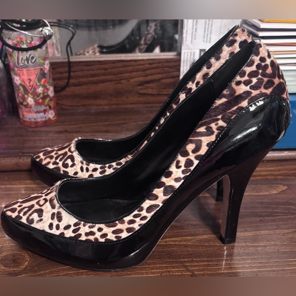 White House Black Market Leopard and Black Heels